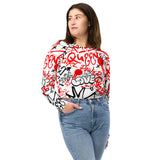 Street Art Chic - Sticker Graffiti Long Sleeve Crop Top - 6XL - Crop Top