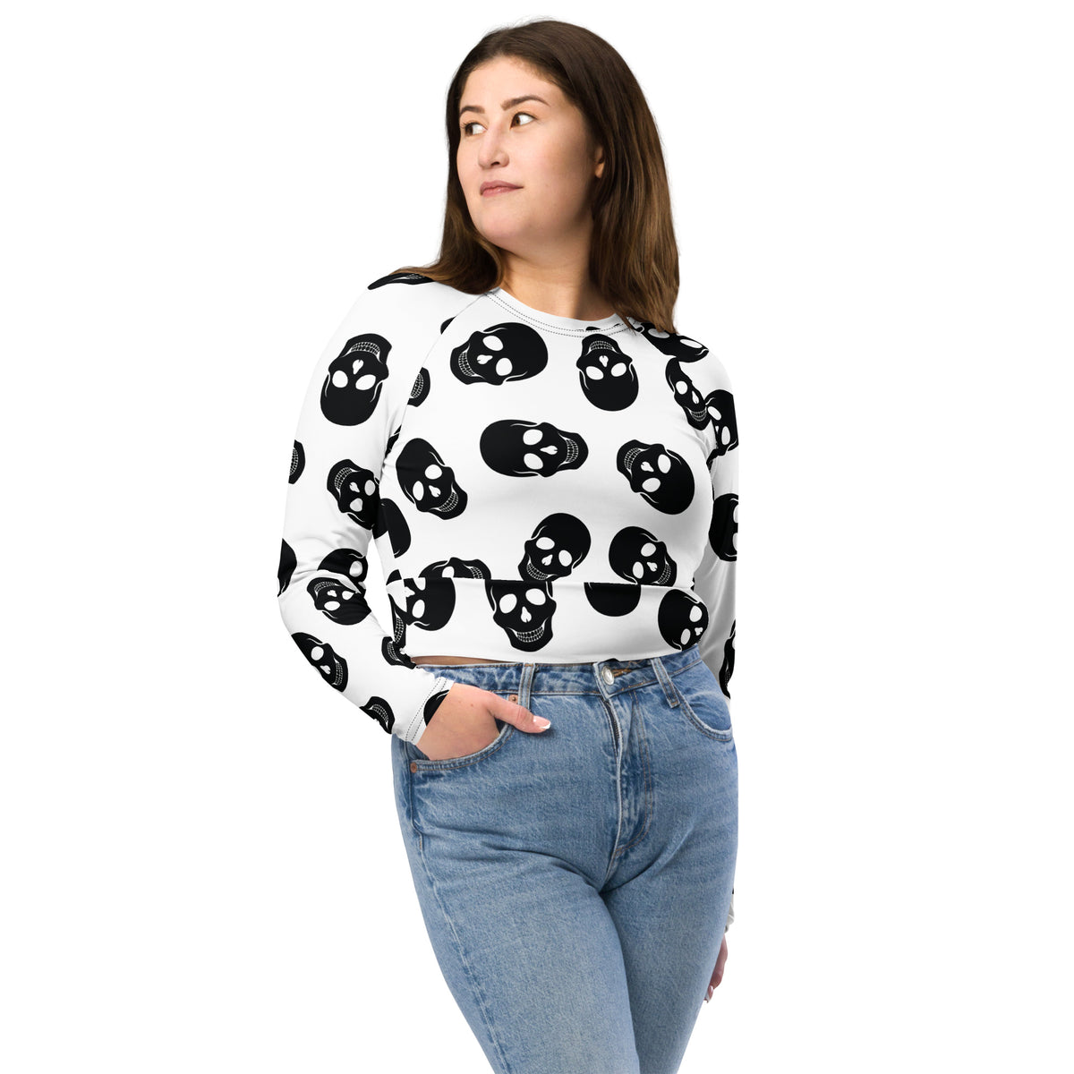 Skull Chic - A Memorable Print for the Fearless - - Crop Top