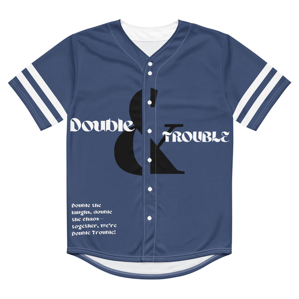 Double the Fun - Unisex Baseball Jersey for Sporty Souls - 2XL - Jerseys