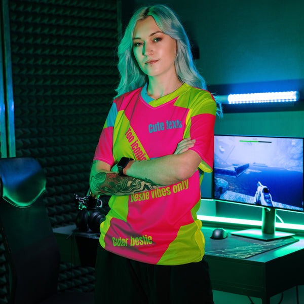 Neon Vibes Bestie Jersey – Bold Gift Edition - - Jerseys