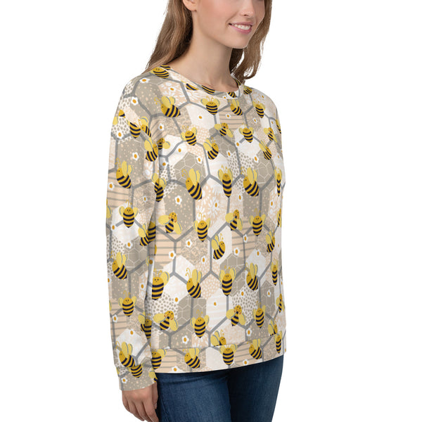 Sweet Hive Harmony - A Cozy, Buzz-Worthy Fashion - - Sweatshirts