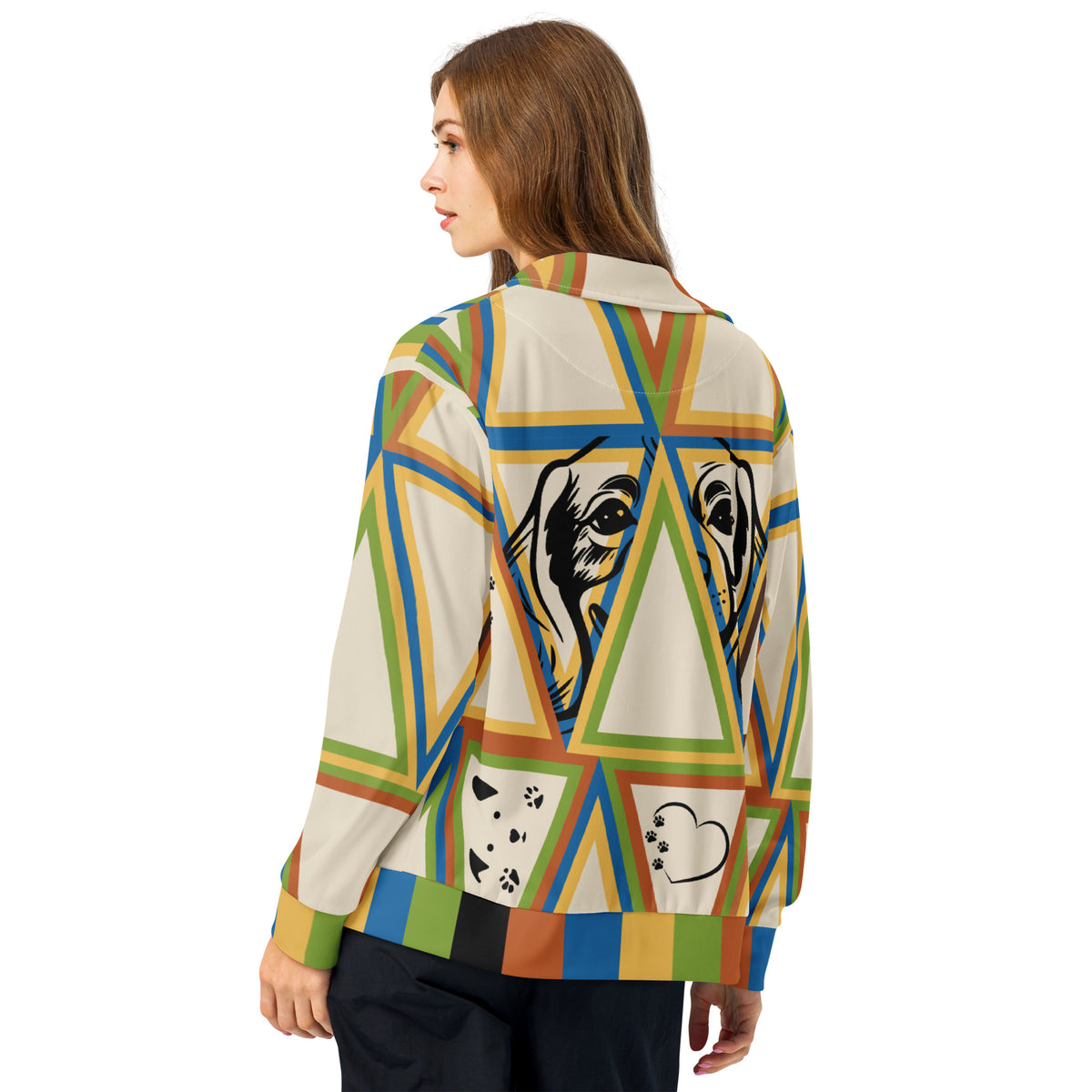 Geometric Charm for Animal Lovers - Unisex Track Jacket - - Jackets