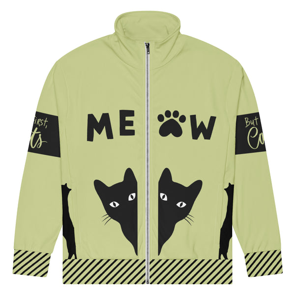 For Cat Enthusiasts - MEOW-Inspired Unisex Track Jacket - - Jackets