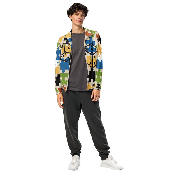 Unisex Puzzle & Play Track Jacket for Gamers - - Jackets