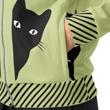 For Cat Enthusiasts - MEOW-Inspired Unisex Track Jacket - - Jackets