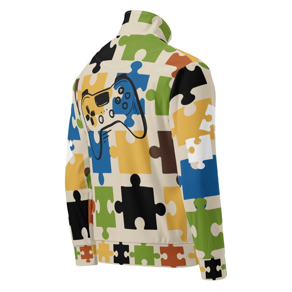 Unisex Puzzle & Play Track Jacket for Gamers - - Jackets