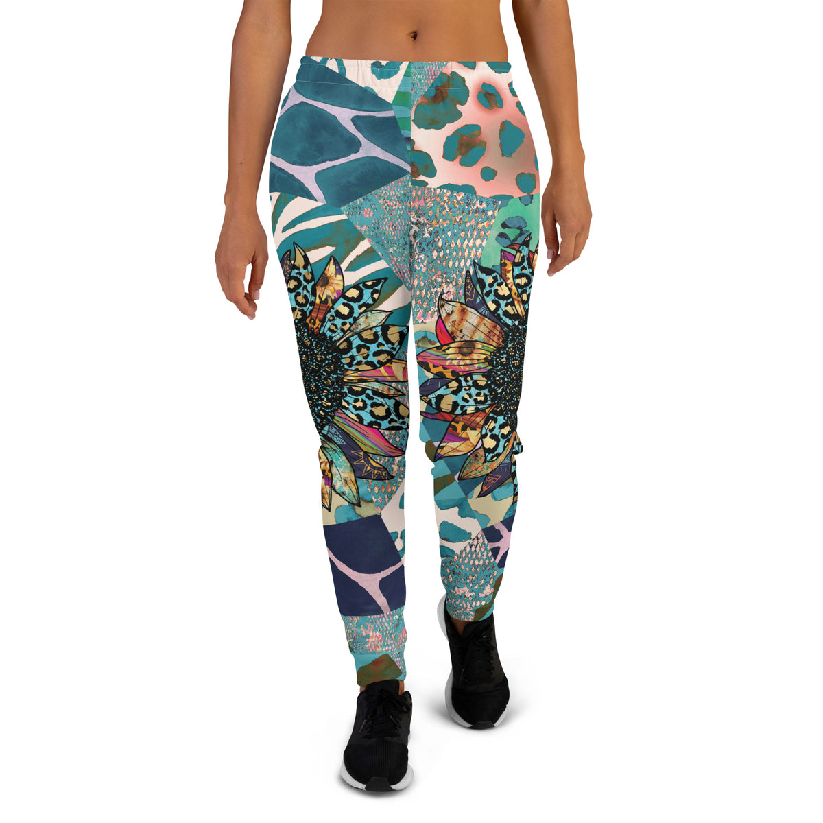 Wild Harmony - Sunflower Patchwork Joggers - 3XL - Joggers