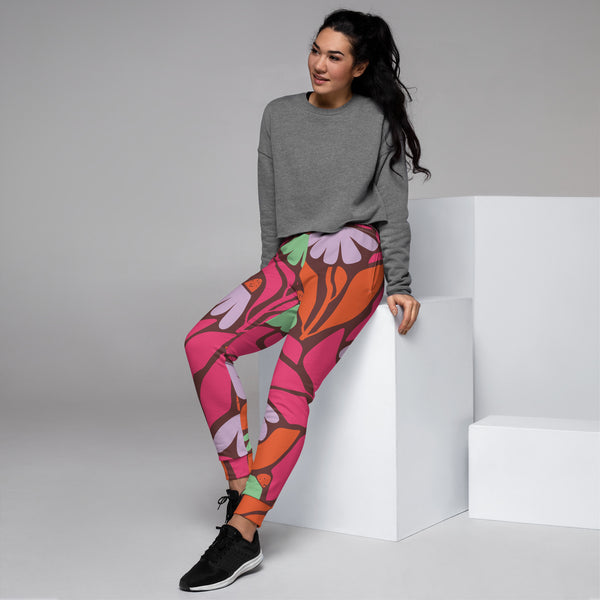 Bloom & Blossom - Artistic Floral Joggers - - Joggers