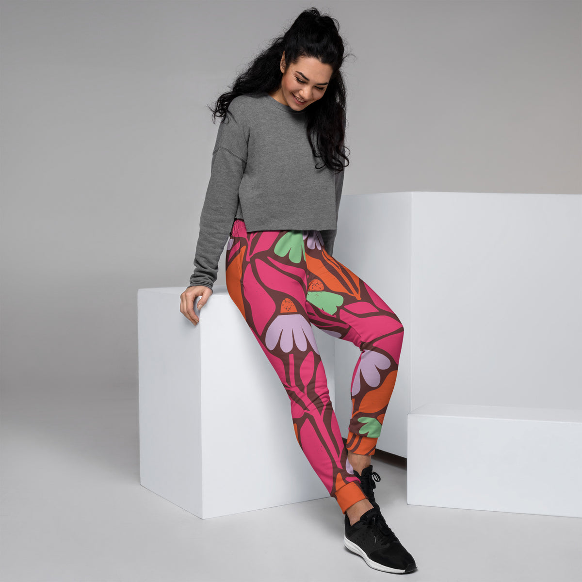 Bloom & Blossom - Artistic Floral Joggers - 3XL - Joggers