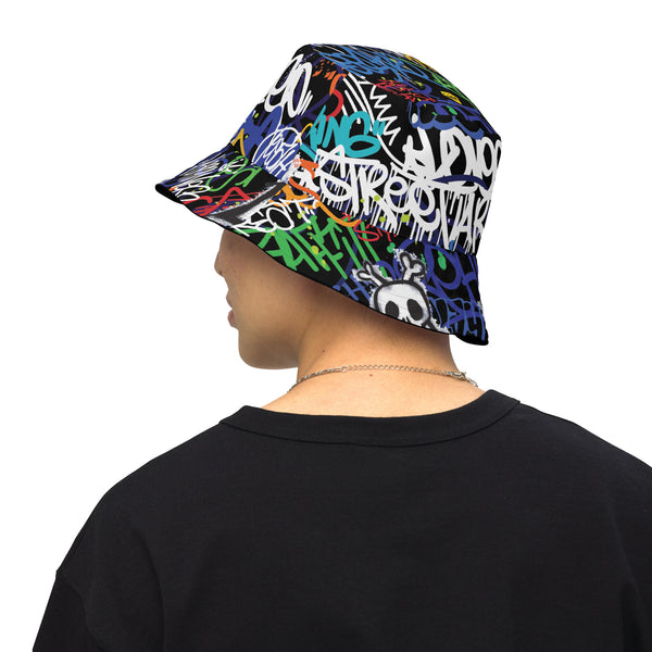 Street Art Swagger - Graffiti-Style Bucket Hat - - Hats