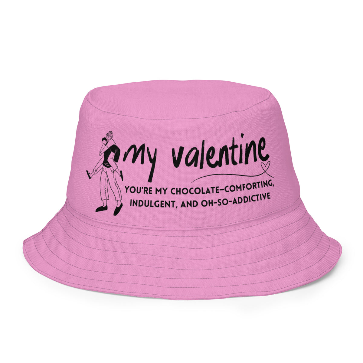 Infinite Love - Valentine’s Reversible Bucket Hat for Her - L XL - Bucket Hat