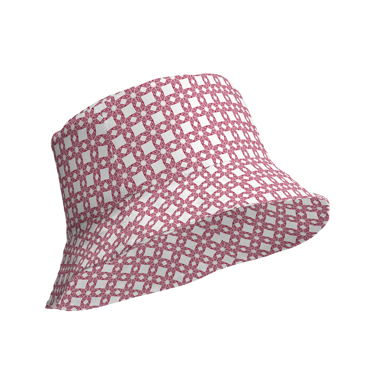 Bloom into Memories - Flower Pattern Reversible Bucket Hat - - Hats