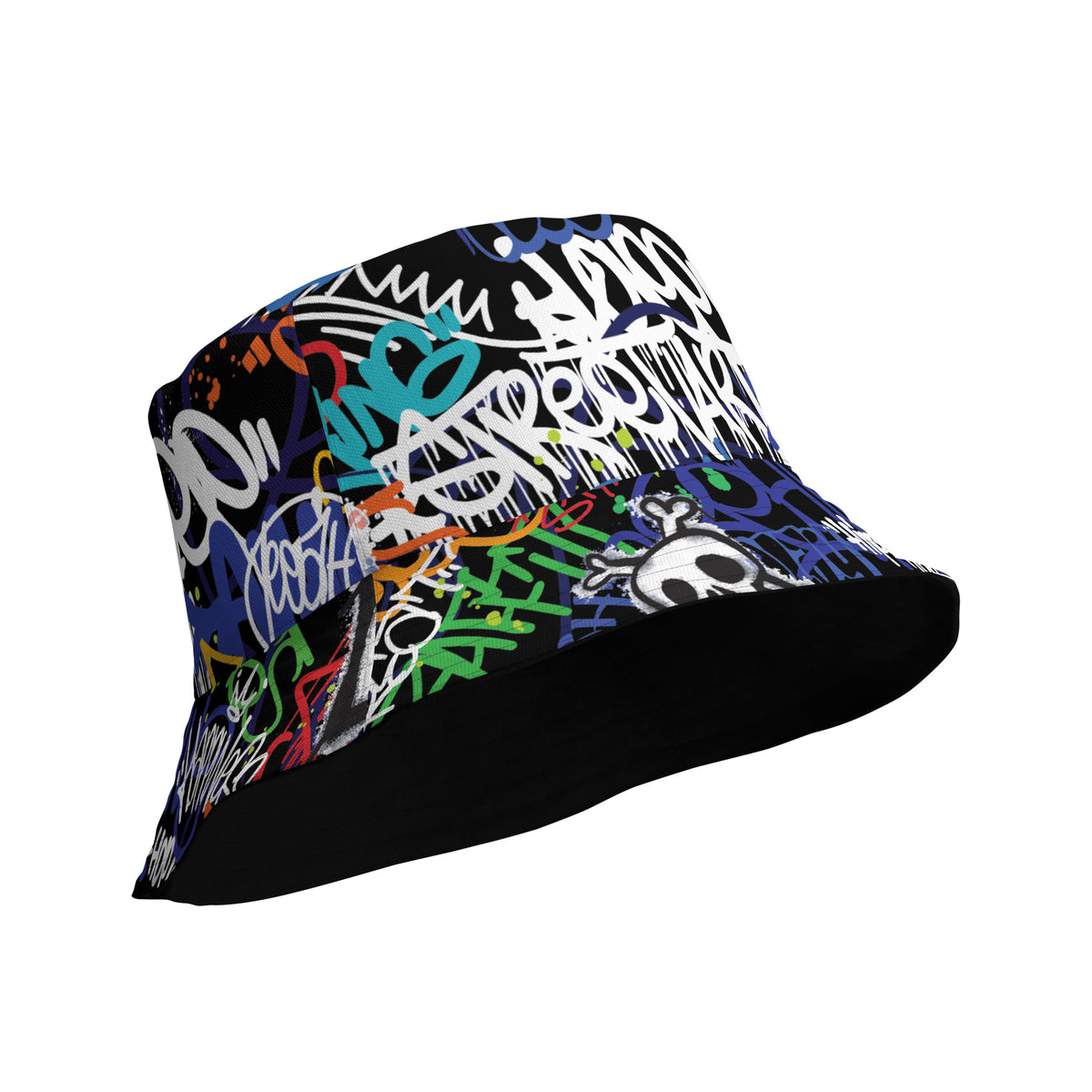 Street Art Swagger - Graffiti-Style Bucket Hat - - Hats