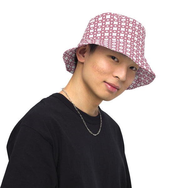 Bloom into Memories - Flower Pattern Reversible Bucket Hat - - Hats