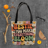 Floral Bestie Tote Bag – A Gift Full of Memories - - Tote Bags
