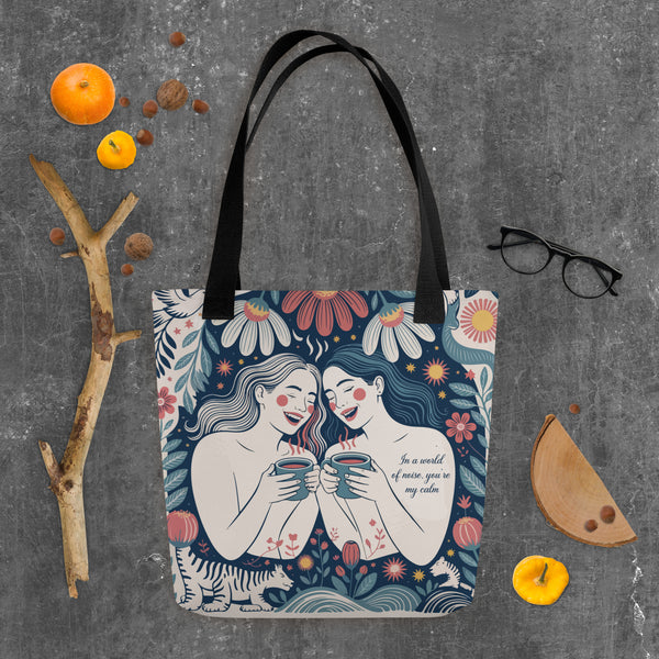 Tranquil Bestie Tote Bag – A Gift of Love - - Tote Bags