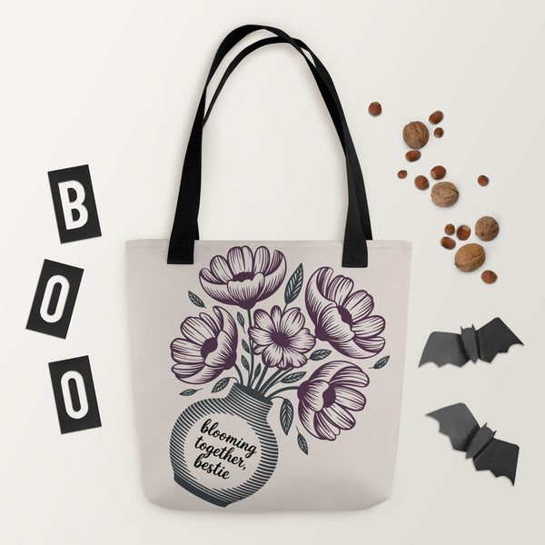 Blooming Together - Bestie Tote Bag - - Tote Bags
