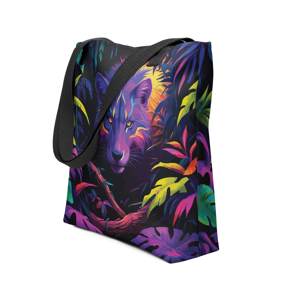 Fierce Beauty - Vibrant Wolf Tote - - Tote Bags