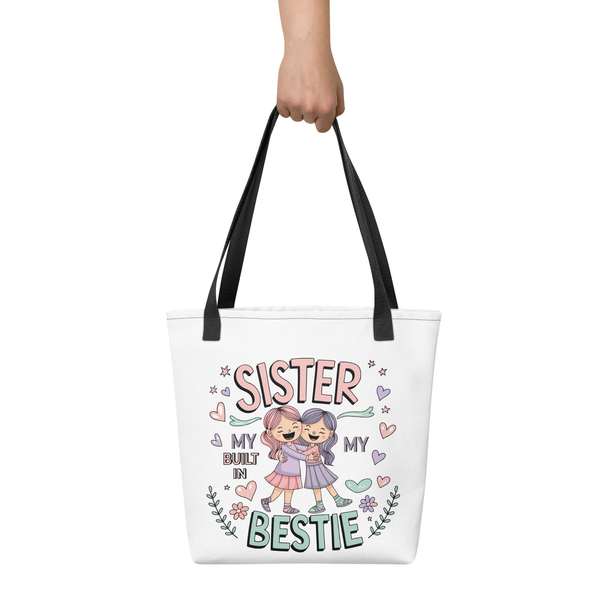 My Built-in Bestie - Tote Bag for Sisters - - Tote Bags