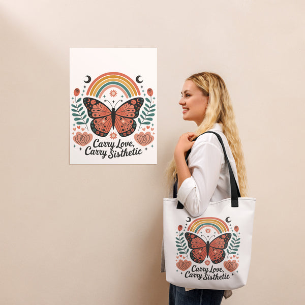 Magical Butterfly Tote – A Perfect Gift for Sisters - - Tote Bags