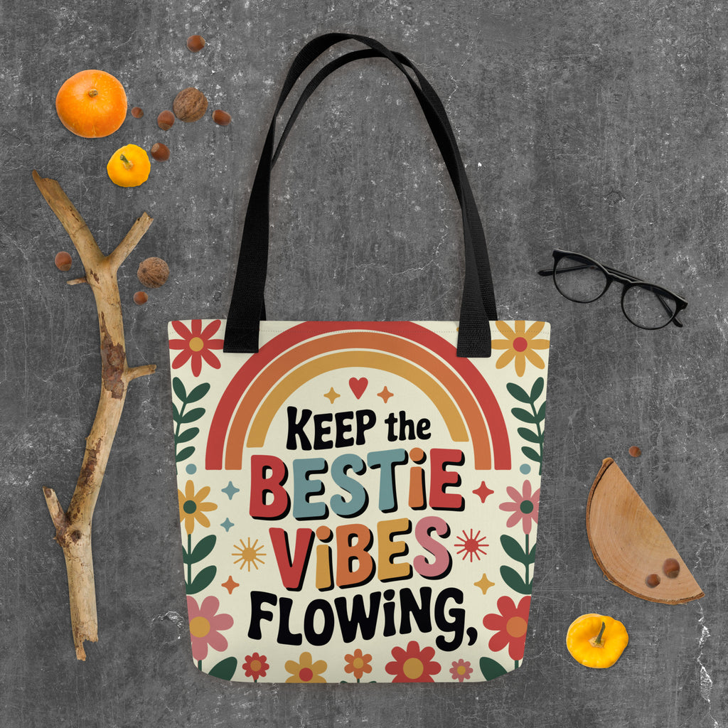 Bestie Vibes Forever - Colorful Tote Bag - Default Title - Tote Bags