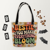 Floral Bestie Tote Bag – A Gift Full of Memories - - Tote Bags