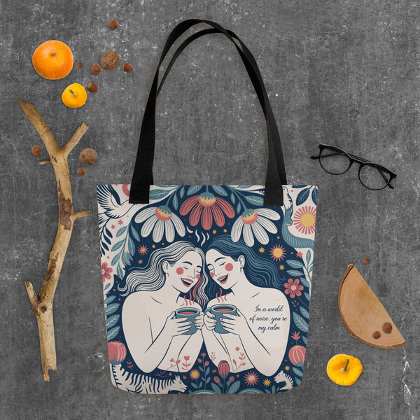 Tranquil Bestie Tote Bag – A Gift of Love - Default Title - Tote Bags