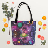 Starry Adventures - Space Themed Tote - - Tote Bags