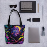 Fierce Beauty - Vibrant Wolf Tote - Default Title - Tote Bags