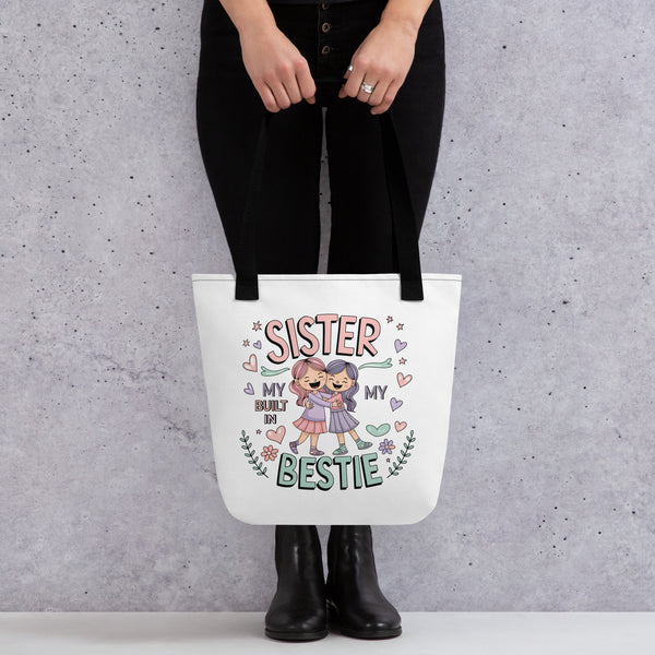 My Built-in Bestie - Tote Bag for Sisters - - Tote Bags