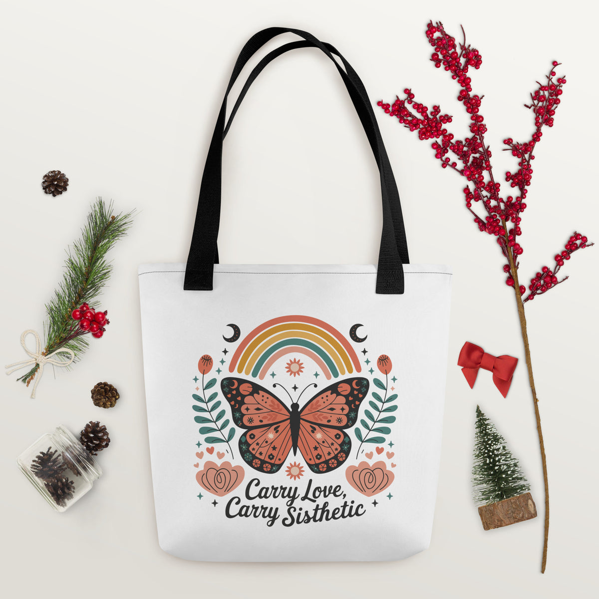 Magical Butterfly Tote – A Perfect Gift for Sisters - - Tote Bags