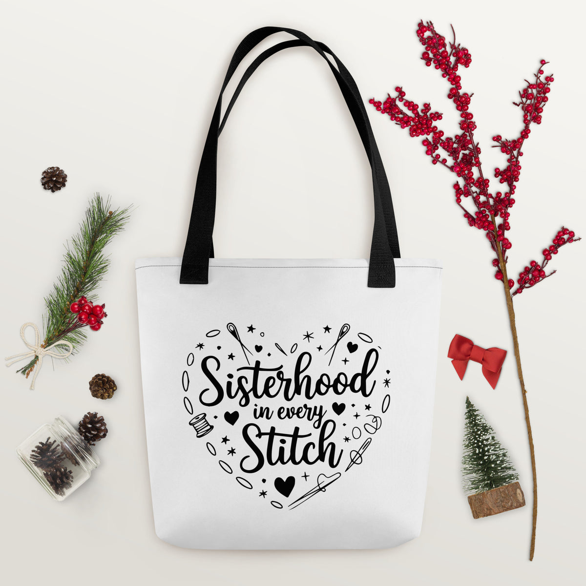 Tree of Strength Tote - A Heartfelt Gift for Your Sister - - Tote Bags