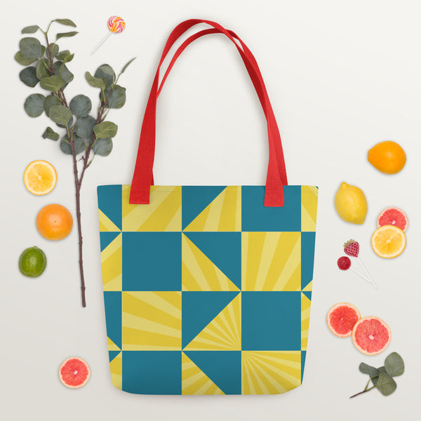 Geometric Memories Tote Bag - - Tote Bags