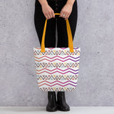 Zig Zag Memories - Large Tote Bag - - Tote Bags