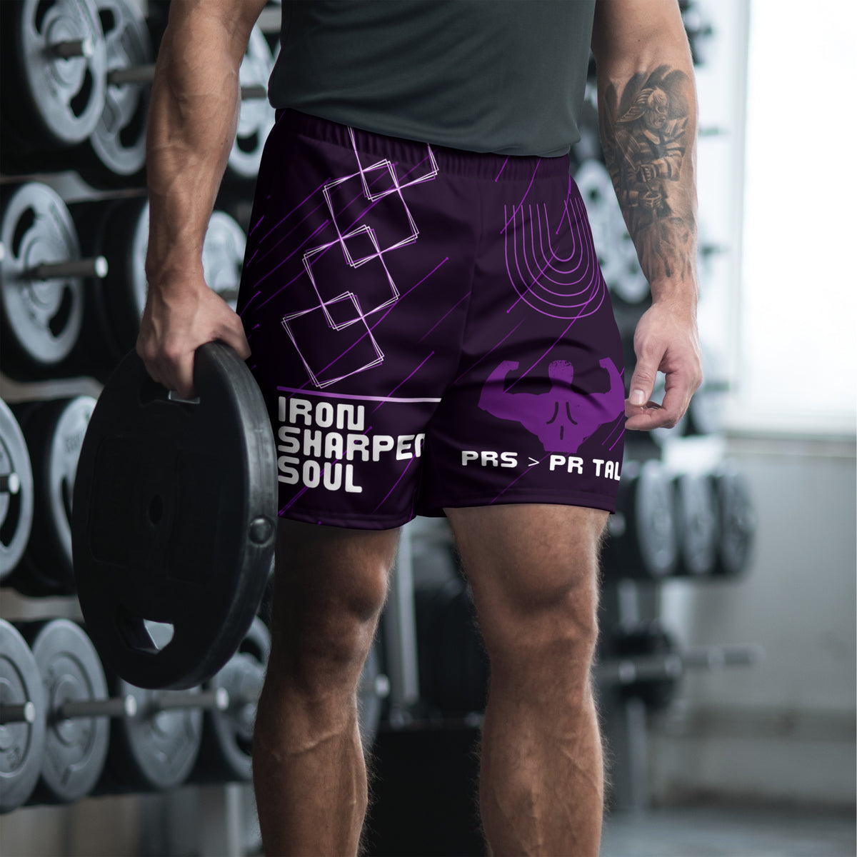 "Iron Sharpens Soul" Athletic Gift Shorts - 2XL - Sportswear