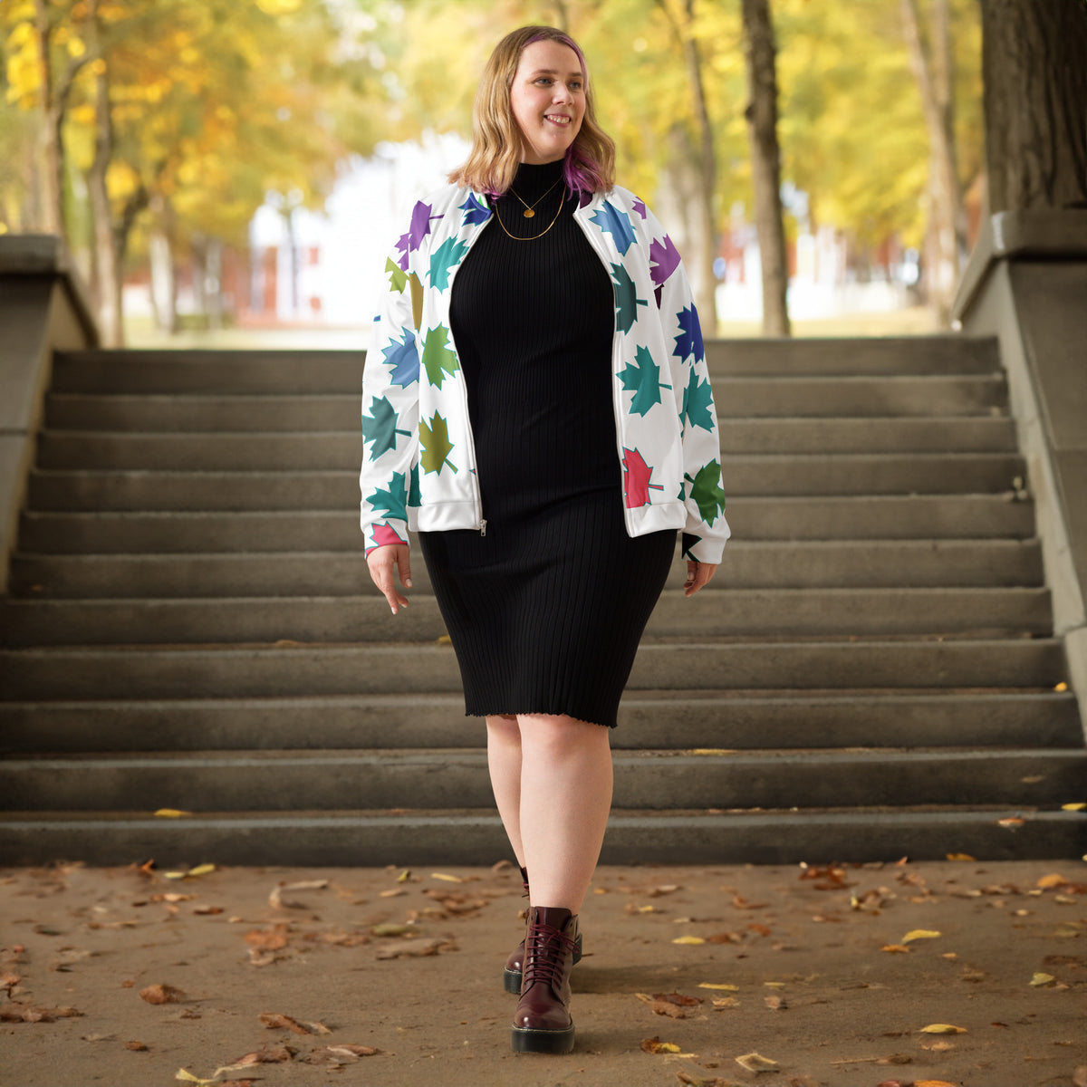 Autumn Elegance Bomber Jacket - Embrace the Season's Splendor - 3XL - Jackets