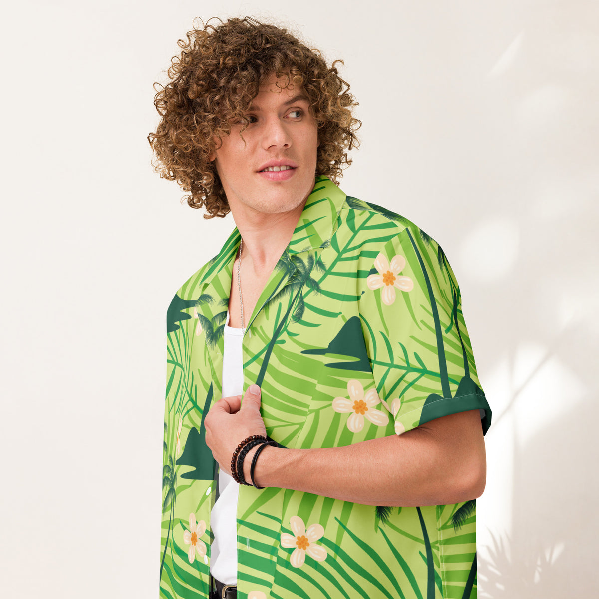 Palm Paradise - Vibrant Hawaiian Shirt for a Tropical Vibe - - T-shirts