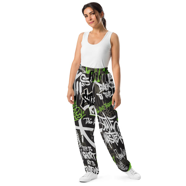 Tag Your Style - Hip Hop-Inspired Wide-Leg Joggers - - Joggers