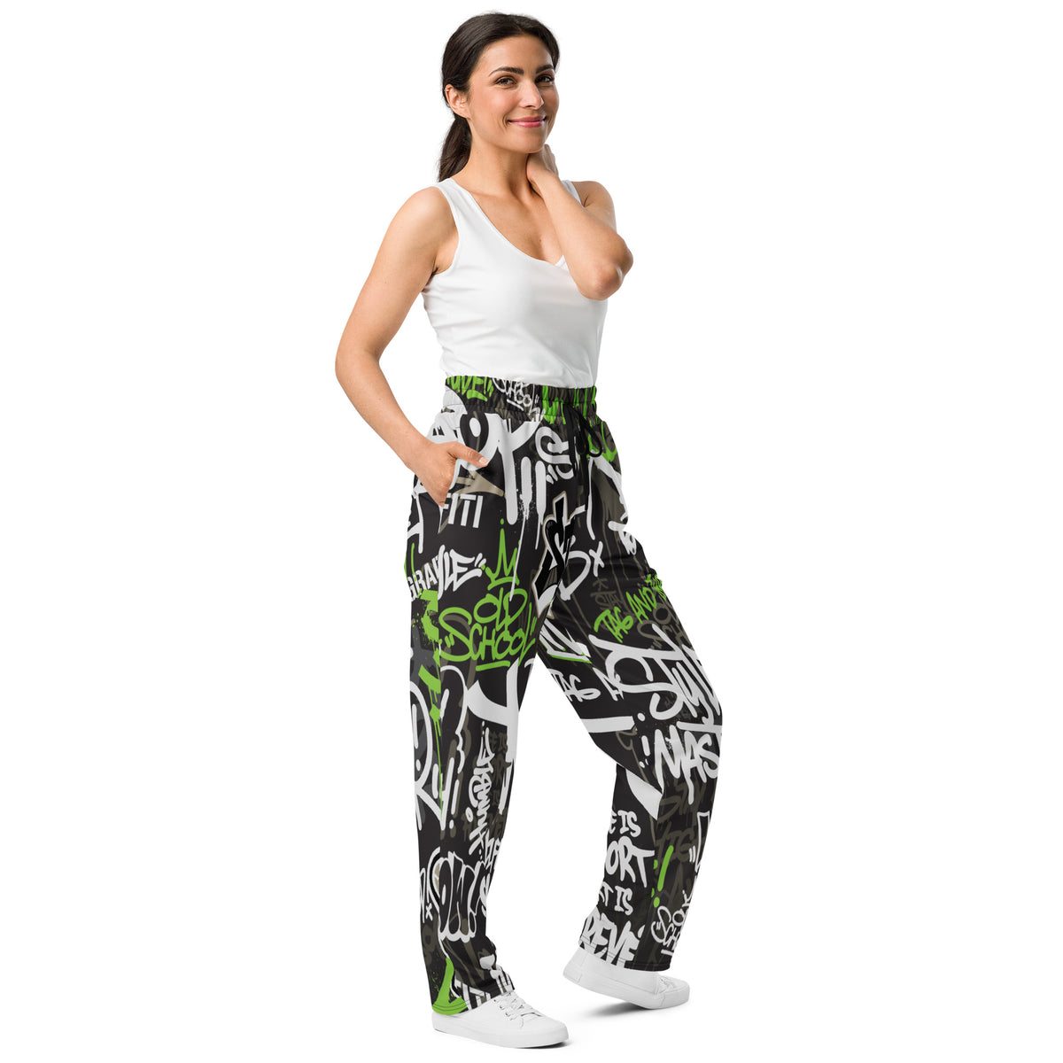 Tag Your Style - Hip Hop-Inspired Wide-Leg Joggers - - Joggers