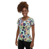 Vibrant Hearts Athletic Elegance - - T-shirts