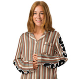 “Fur-End” Cat Print Pajama Top – Gift for Pet Lovers - - Pajama Tops