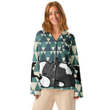 Silky Women’s Pajama Top – Gift for Pet Lovers - - Pajama Tops