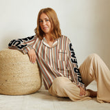 “Fur-End” Cat Print Pajama Top – Gift for Pet Lovers - - Pajama Tops