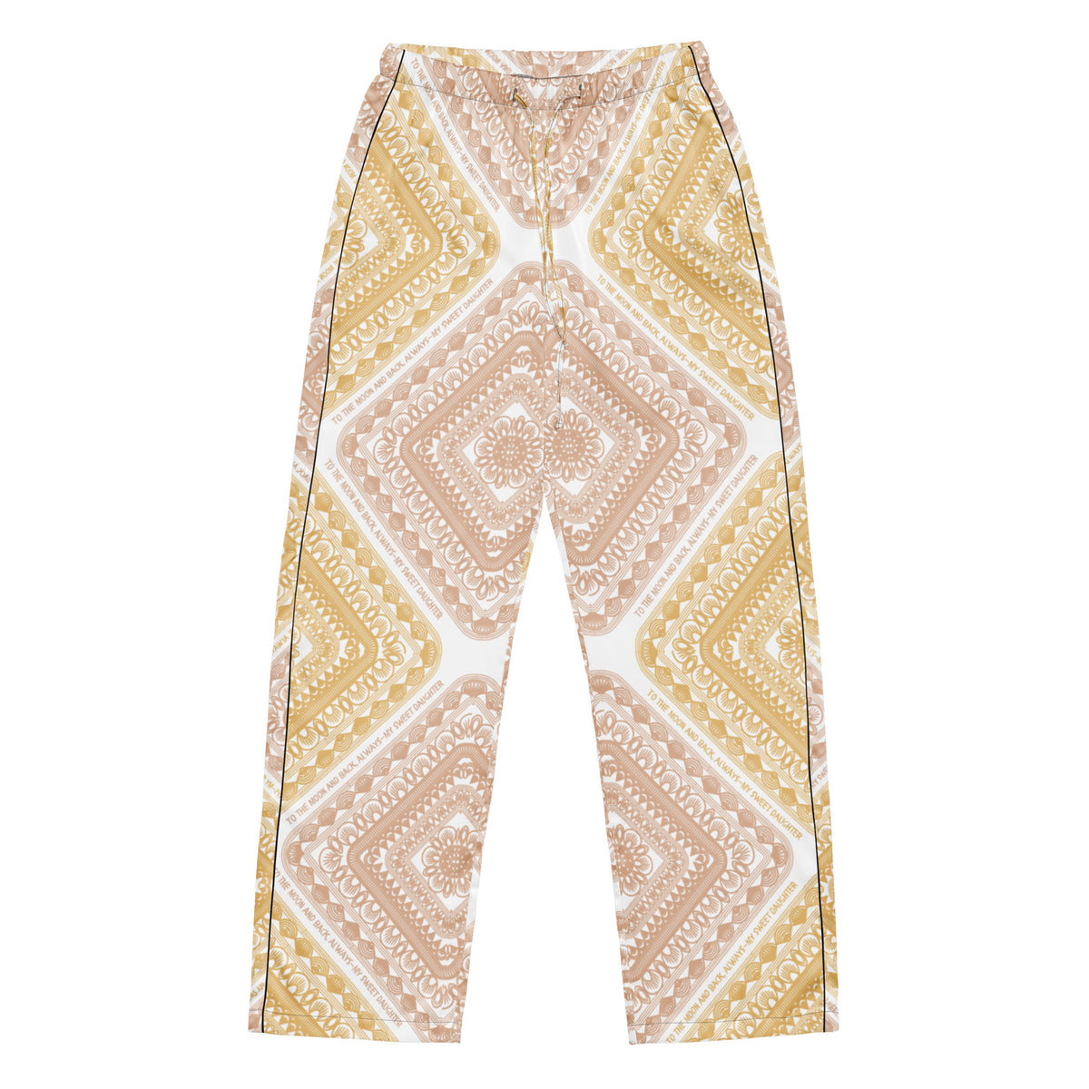 Mandala Geometric Pajama Pants – Relaxed Gift for Her - - Pants