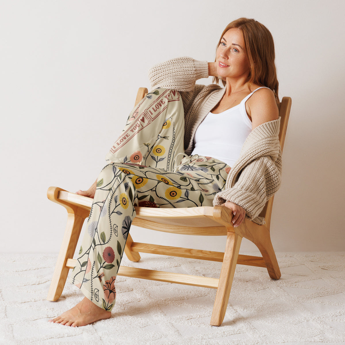 “I Love You” Lounge Pants – Romantic Gift for Women - - Pants