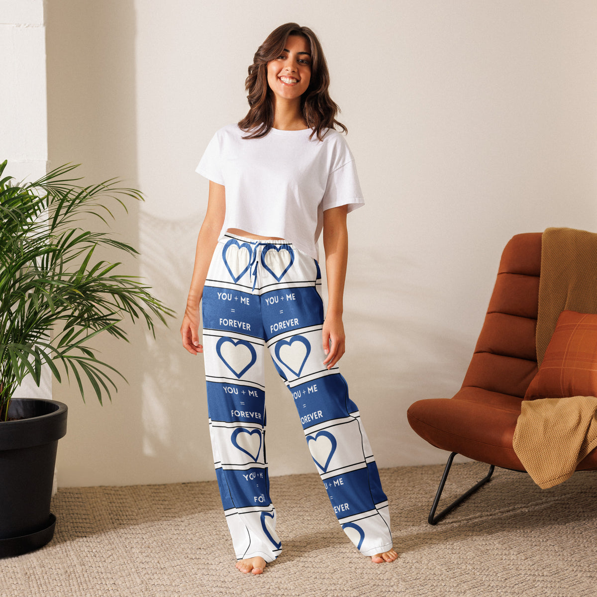 Romantic “You + Me” Pajama Pants for Her - - Pants
