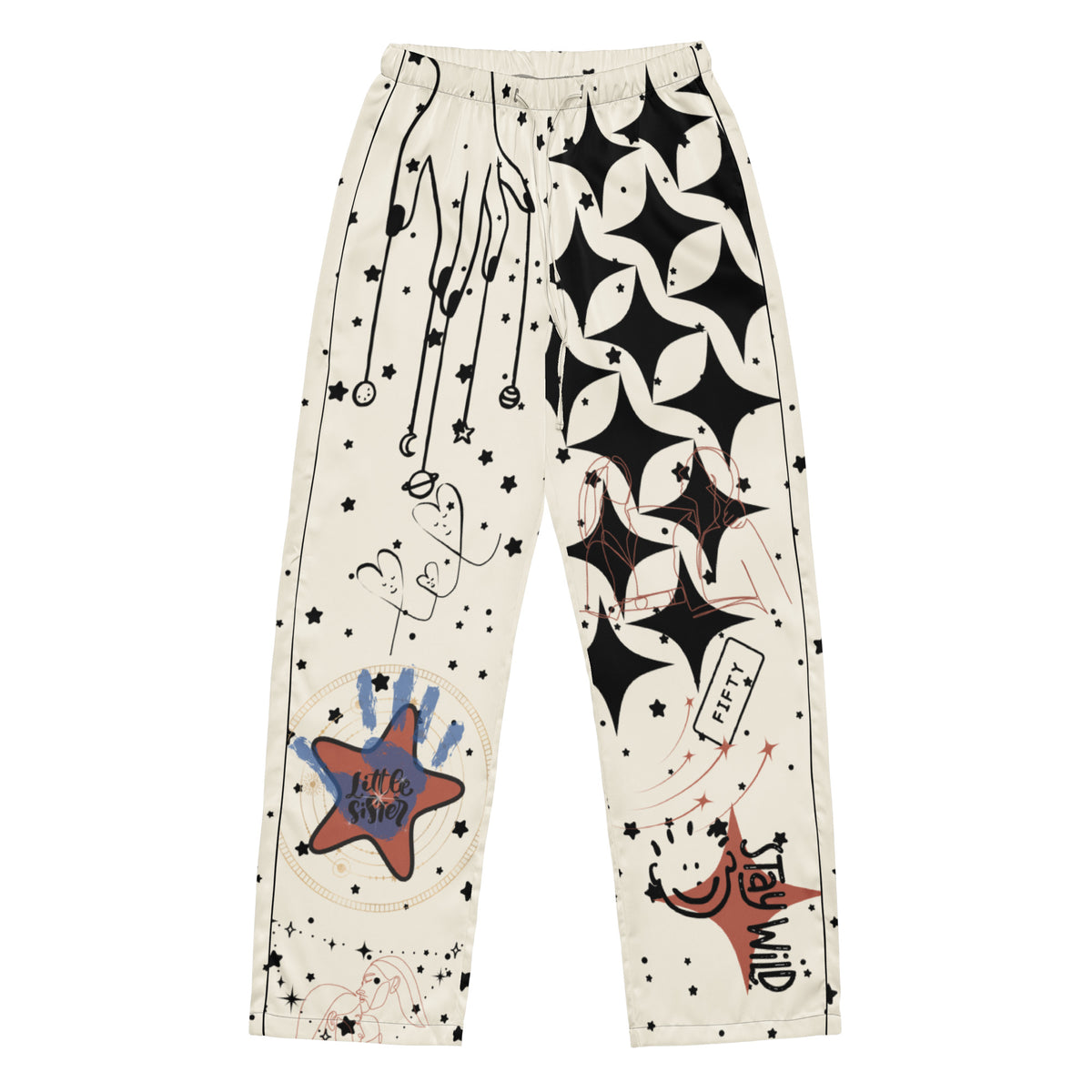 Star-Stitched Women’s Pajamas – Perfect Gift for Her - - Pants