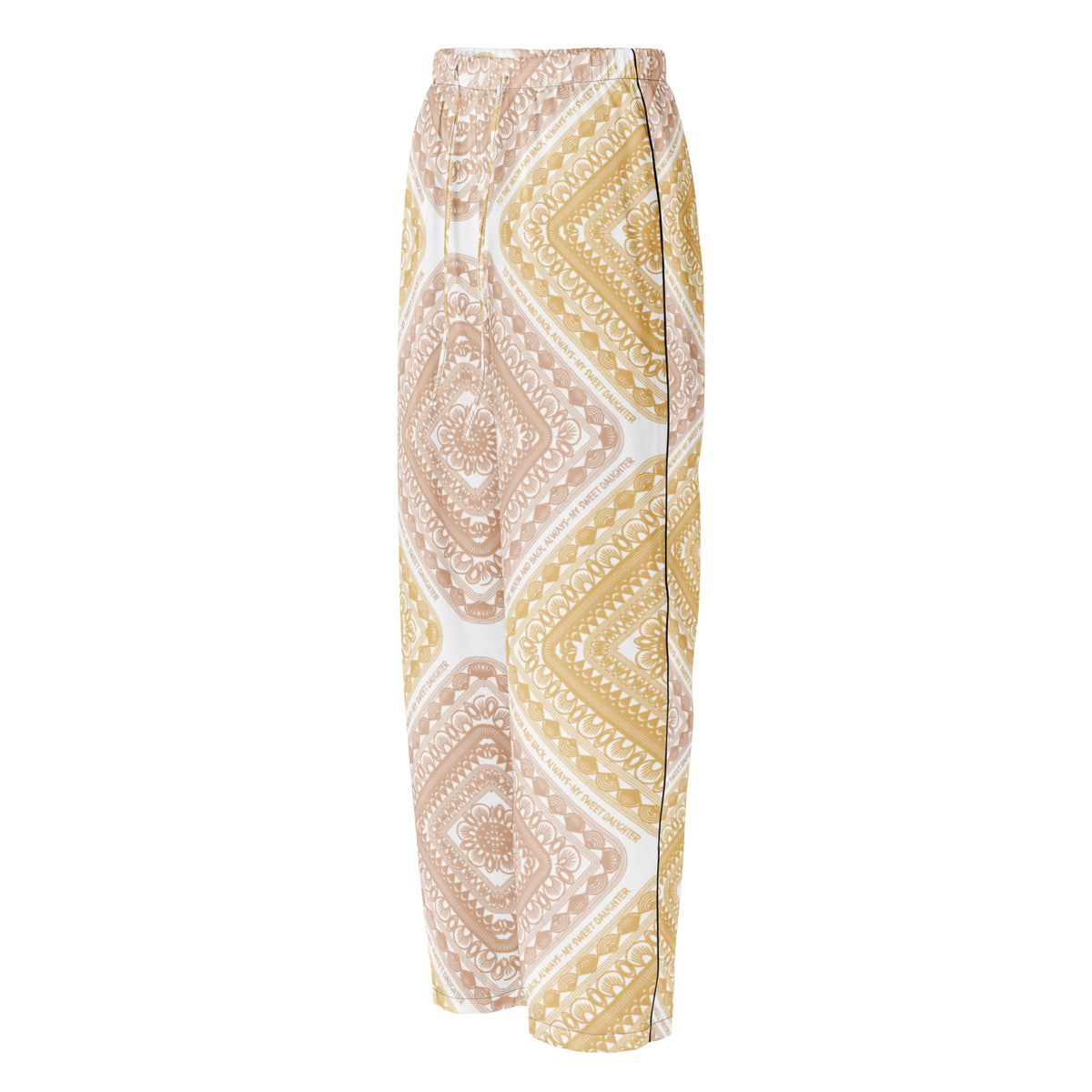 Mandala Geometric Pajama Pants – Relaxed Gift for Her - - Pants