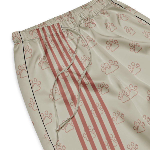 Meow Love Paw Print Pajamas – Cozy Gift for Cat Moms - - Pants