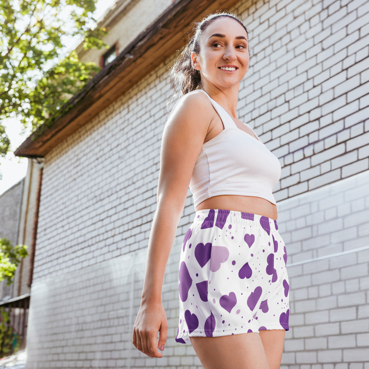 Heartfelt Moments - Purple Heart Shorts - -